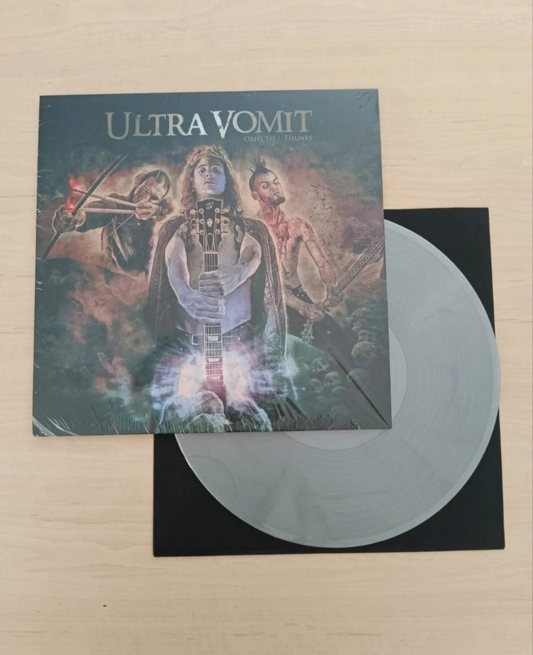 Disque vinyle Ultra Vomit Objectif thunes gris marbré