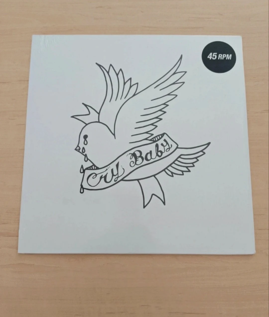Disque vinyle blanc Lil Peep Cry Baby 45 RPM