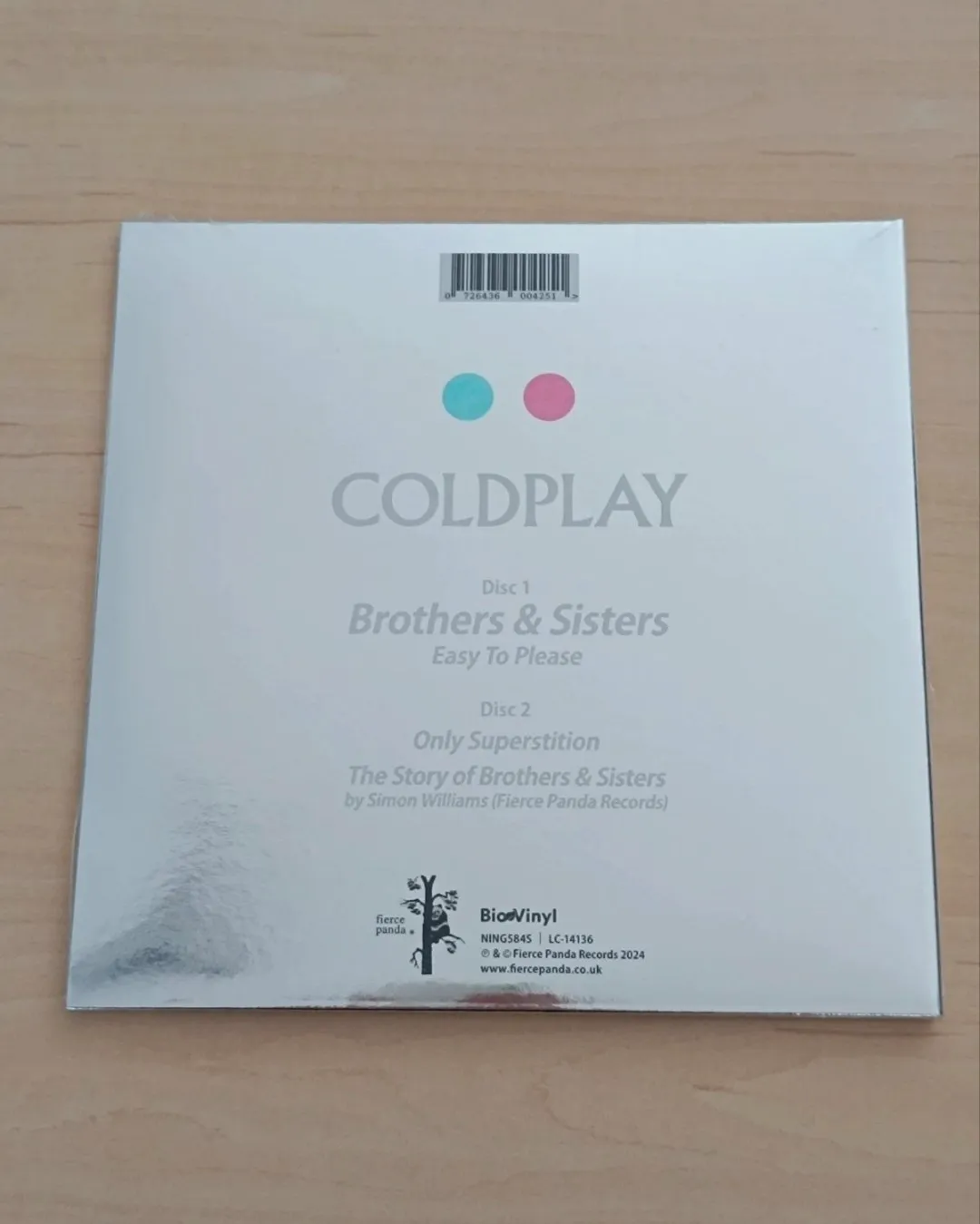 Vinyle rose et bleu Coldplay Brothers & Sisters 25th Anniversary EP – Coldplay 3