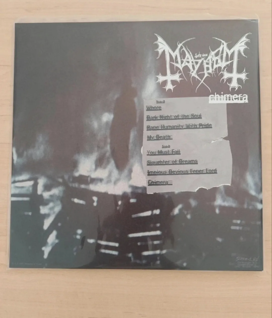 Disque vinyle Mayhem Chimera édition limitée 100 ex – Season of Mist 4
