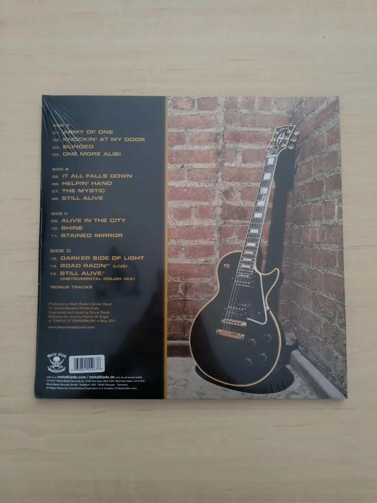 Disque vinyle 2LP Riot Army Of One Édition Limitée 300 ex – Riot 3
