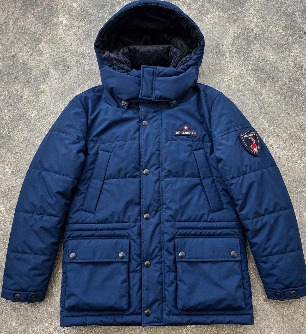 Parka Höhenhorn Mangard homme S bleu marine – veste hiver chaude fourrée outdoor – hohenhorn – taille S
