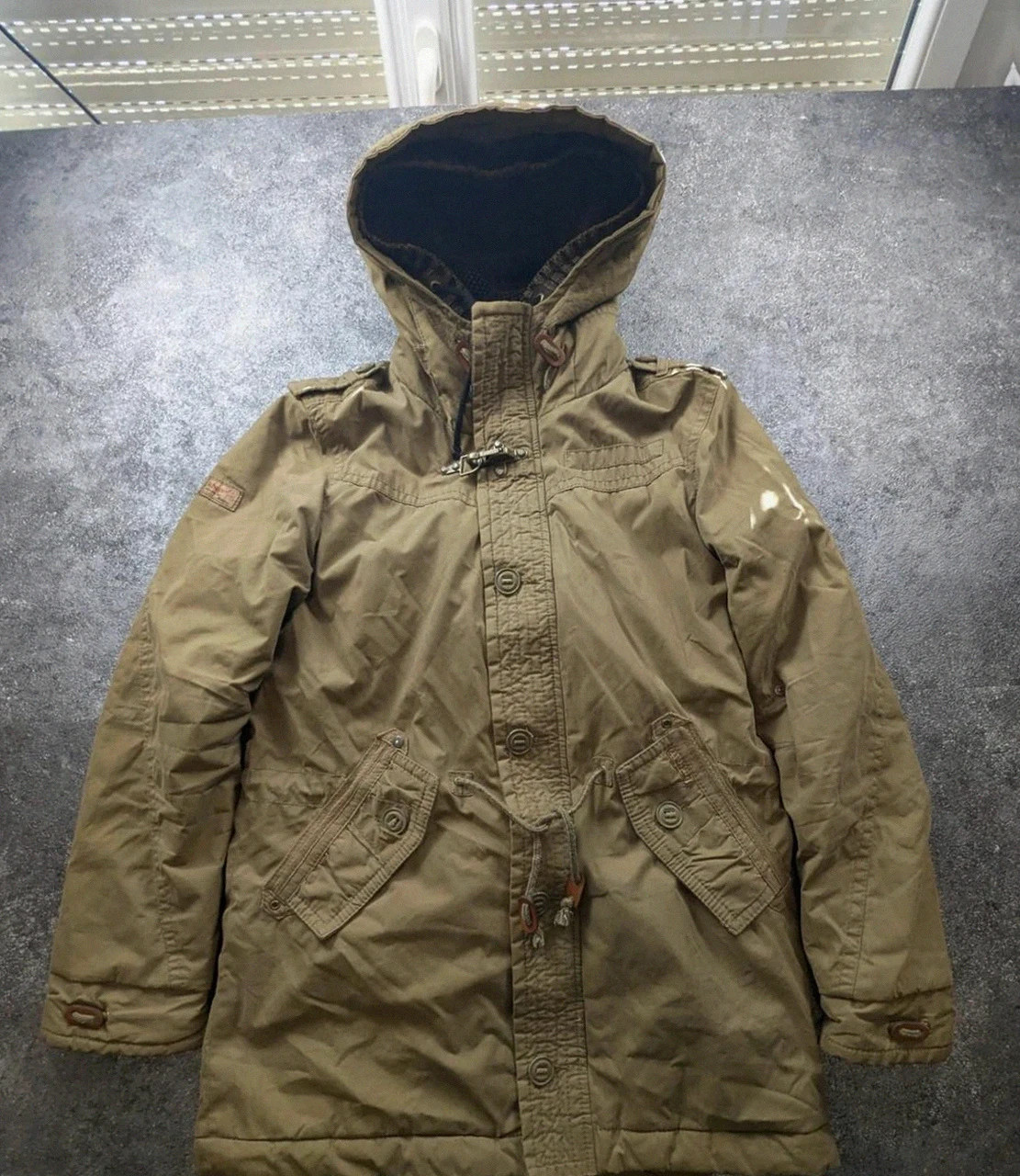 Khujo Parka Stigg M kaki – veste militaire winter workwear doublée vintage – khujo – taille M 2