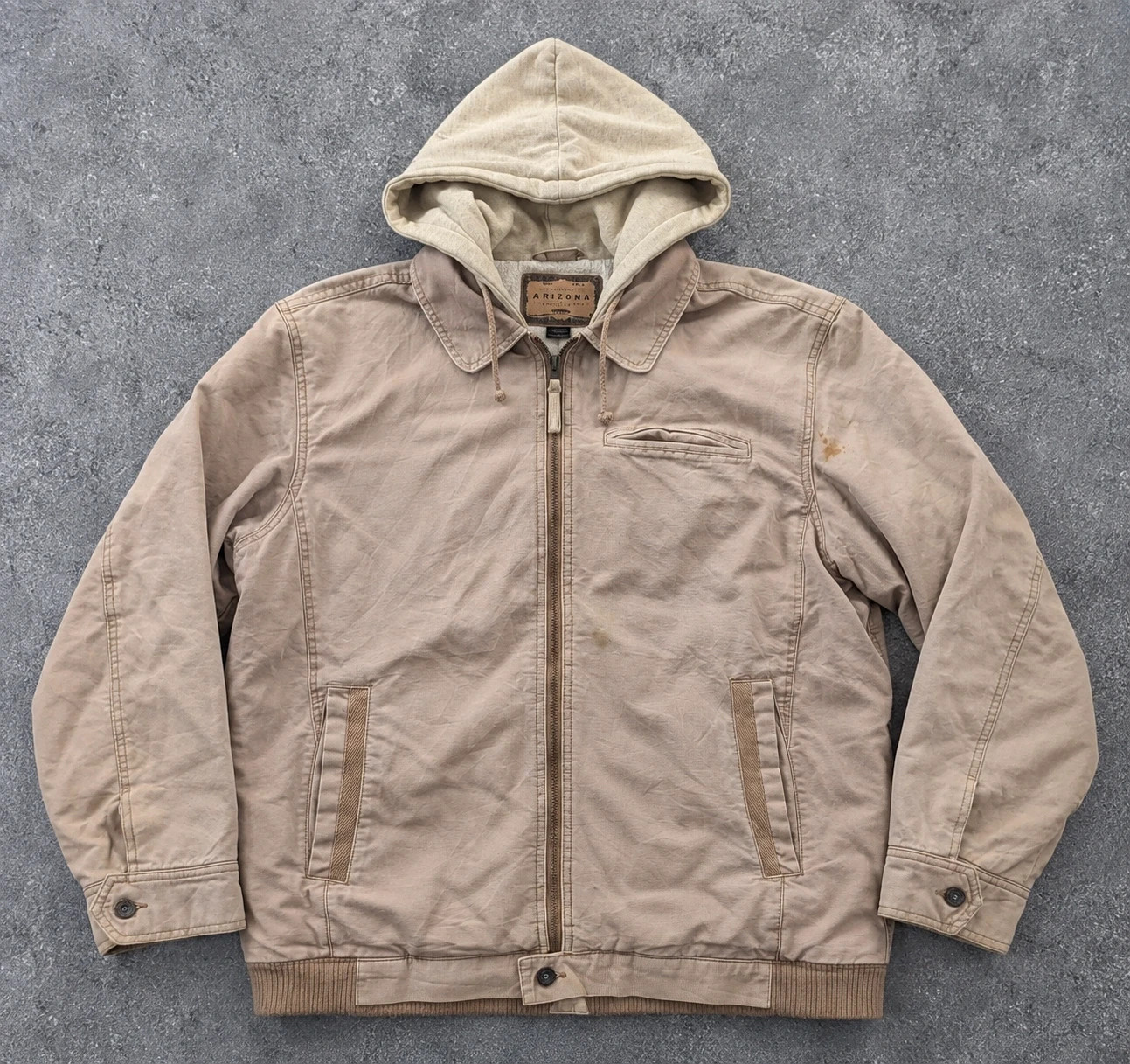 Veste Arizona Jean Company LT Workwear Vintage – Hooded Worker Jacket doublée polaire – WORKWEAR – taille L