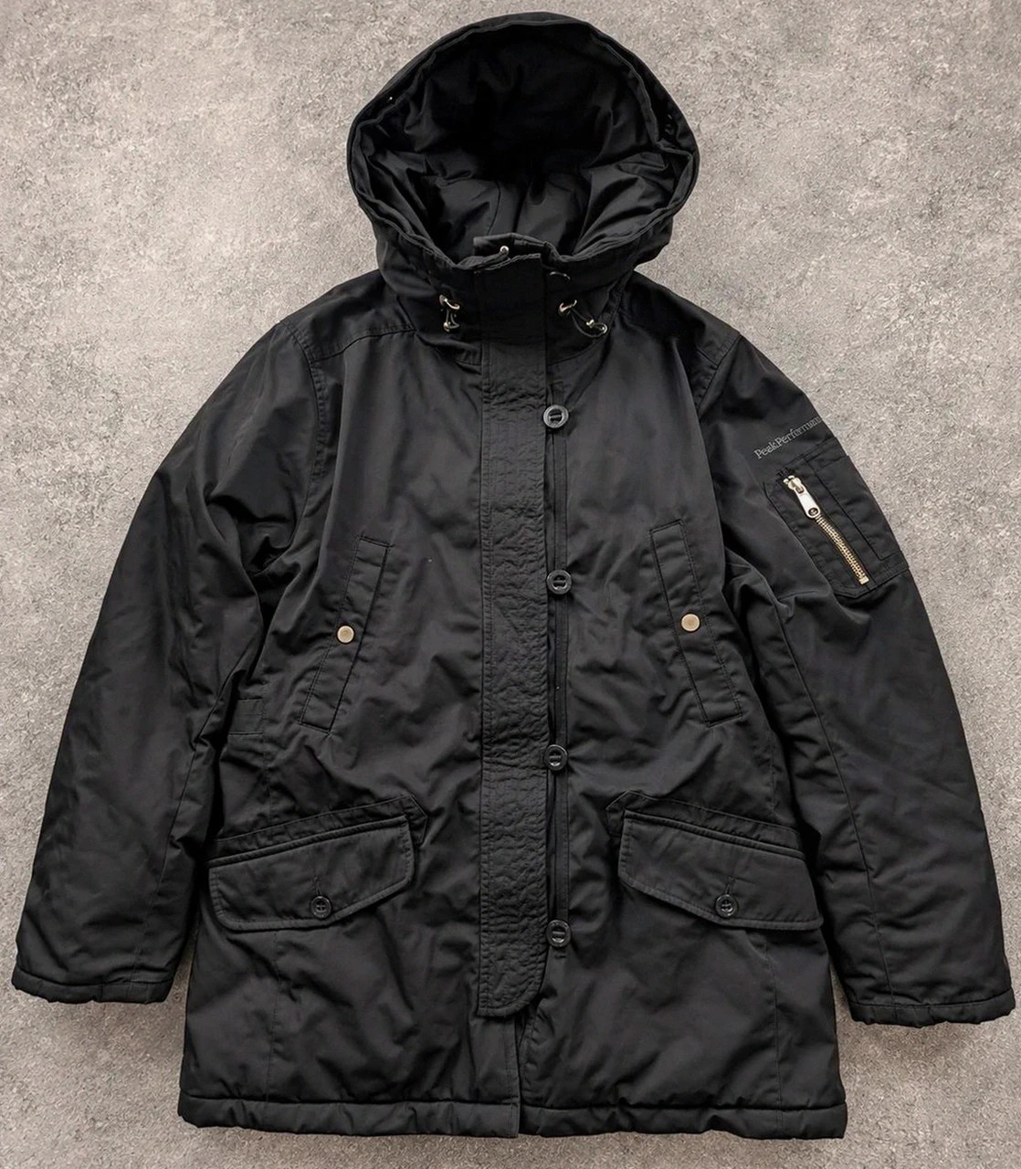 Peak Performance Groa J Parka Technique Outdoor Noire Matelassée Taille M