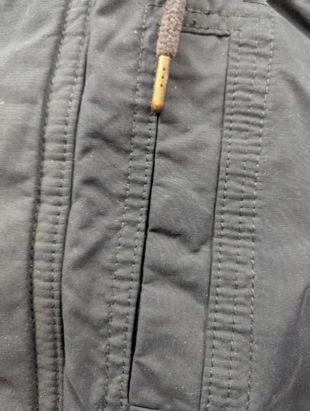 Parka Hollister California homme M bleu marine – veste hiver doublée sherpa à capuche – Hollister – taille M 4