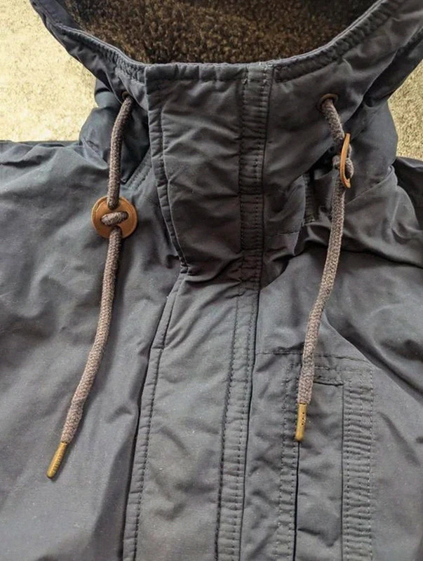 Parka Hollister California homme M bleu marine – veste hiver doublée sherpa à capuche – Hollister – taille M 3