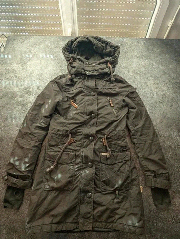 Parka Khujo Camilla kaki marron – doublure polaire amovible – militaire utility – M – khujo – taille M / 38 / 10 2