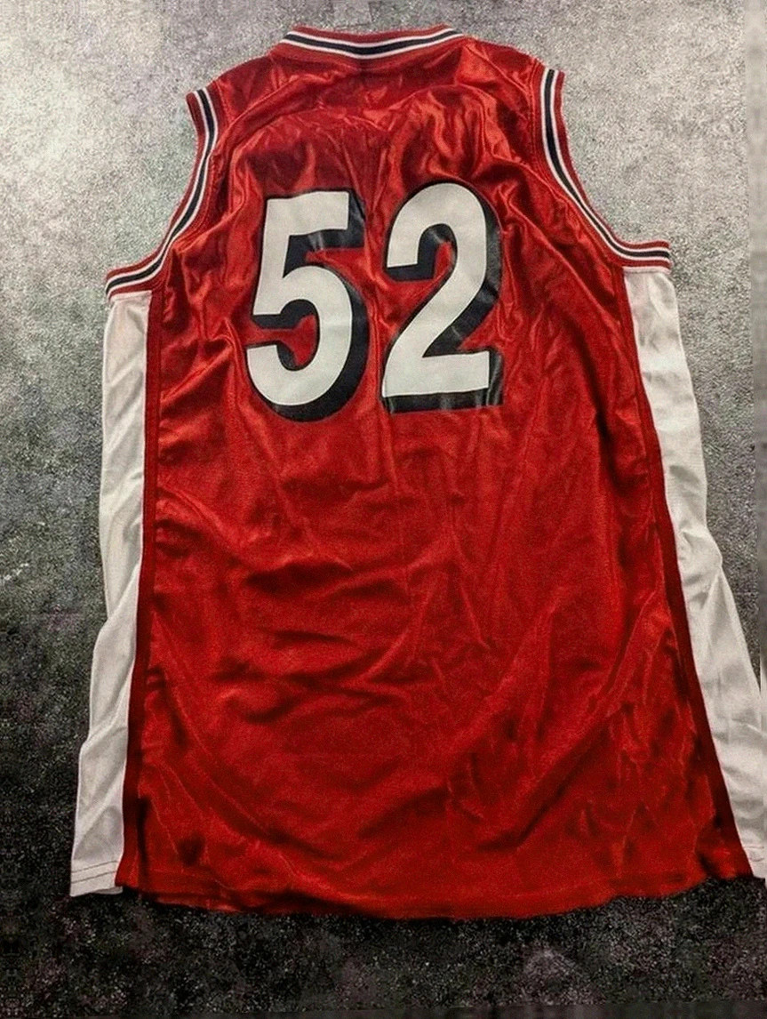 Maillot basketball DeLONG Lancers 52 vintage Usa jersey rouge Xl – Delong – taille XL 2