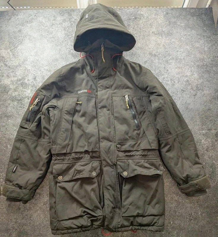 Parka Didriksons 1913 Dry5 S/M – veste technique outdoor grise à capuche – Didriksons – taille S 2