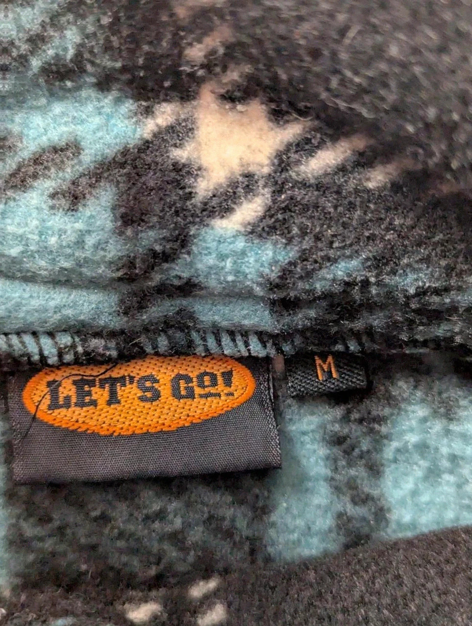 Polaire vintage Let’s Go Collection tartan bleu noir Half Zip – M – Let's Go – taille M 5