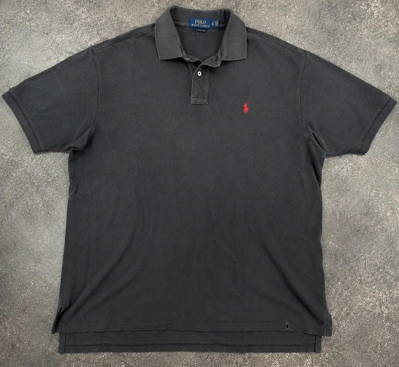 Polo Ralph Lauren classic fit noir logo rouge Xl vintage – Ralph Lauren – taille XL