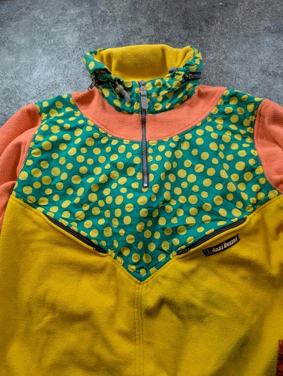 Anzi Besson polaire technique hybride vintage à pois crazy ski M L – AnziBesson – taille L / 40 / 12 4