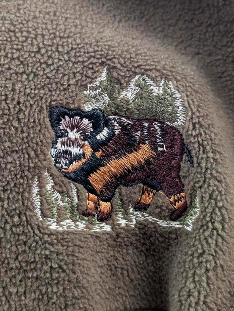 polaire fleece zippée hot station bison brodé outdoor huntig style Realtree kaki Xxl – HOT STATION – taille XXL 5