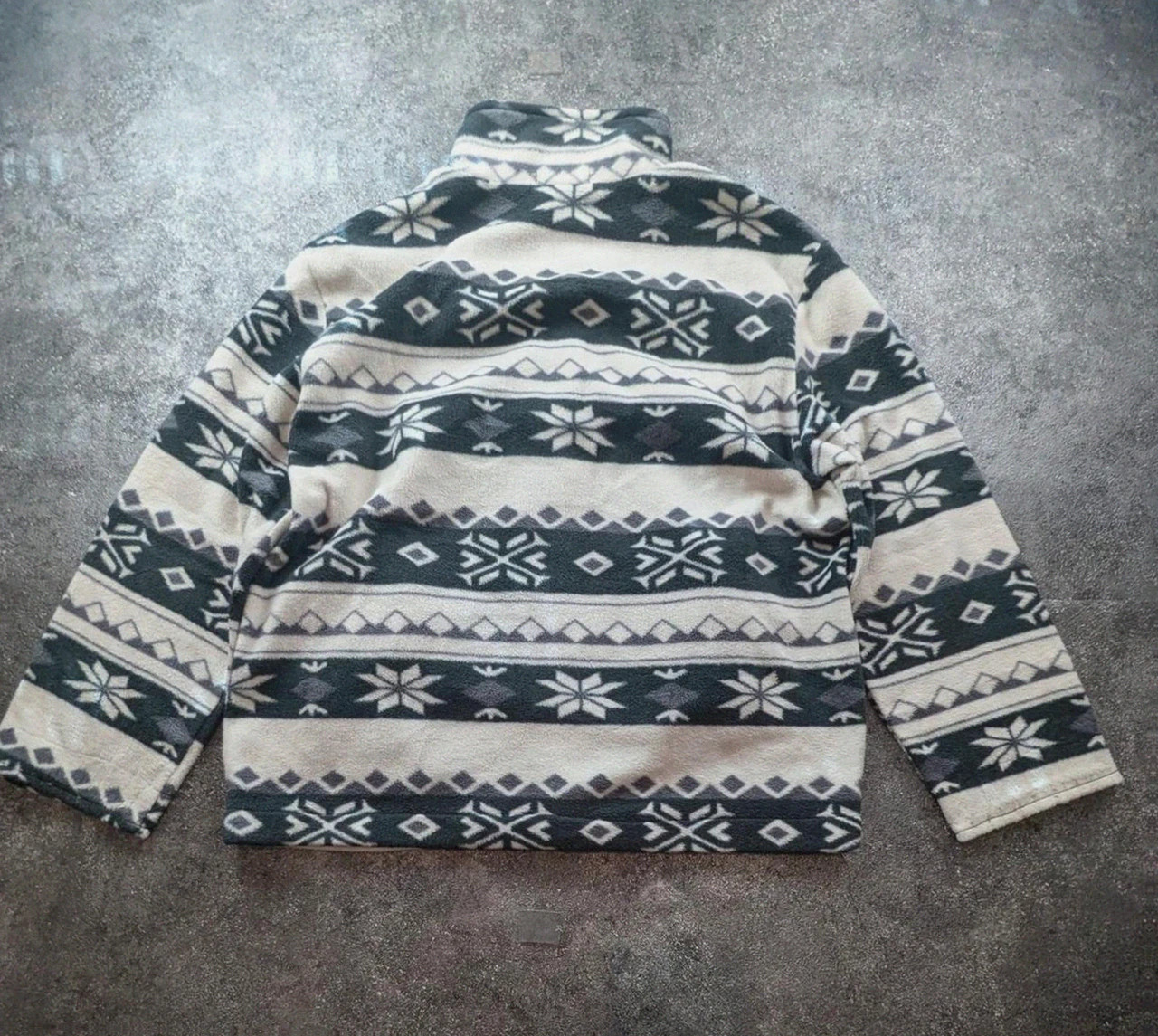 Polaire Franco Sport vintage motifs nordiques snowflake M oversize L Xl – Vintage Dressing – taille M 3