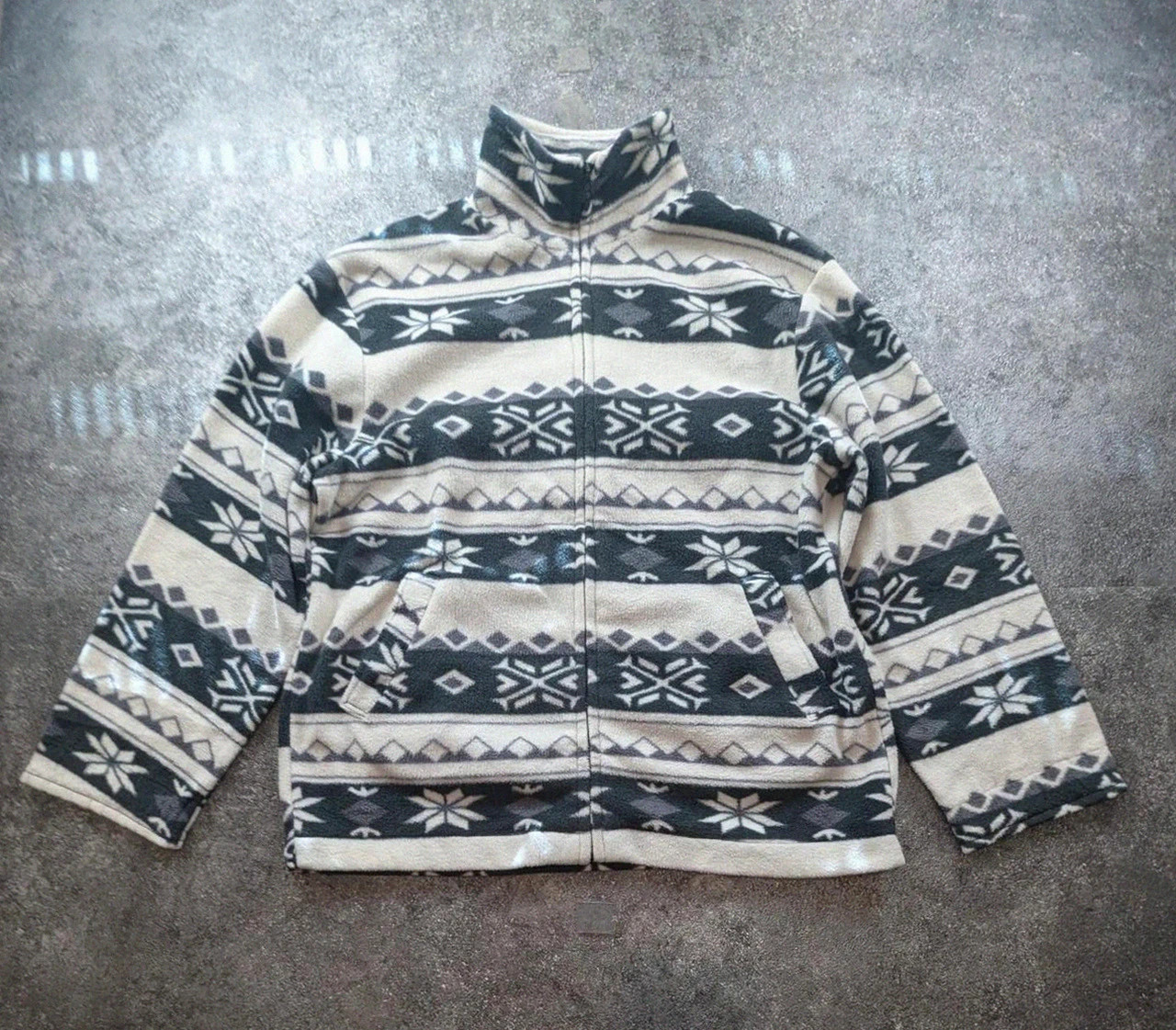 Polaire Franco Sport vintage motifs nordiques snowflake M oversize L Xl – Vintage Dressing – taille M 2