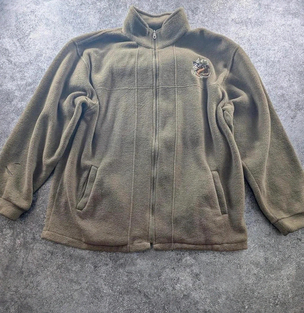 polaire fleece zippée hot station bison brodé outdoor huntig style Realtree kaki Xxl – HOT STATION – taille XXL