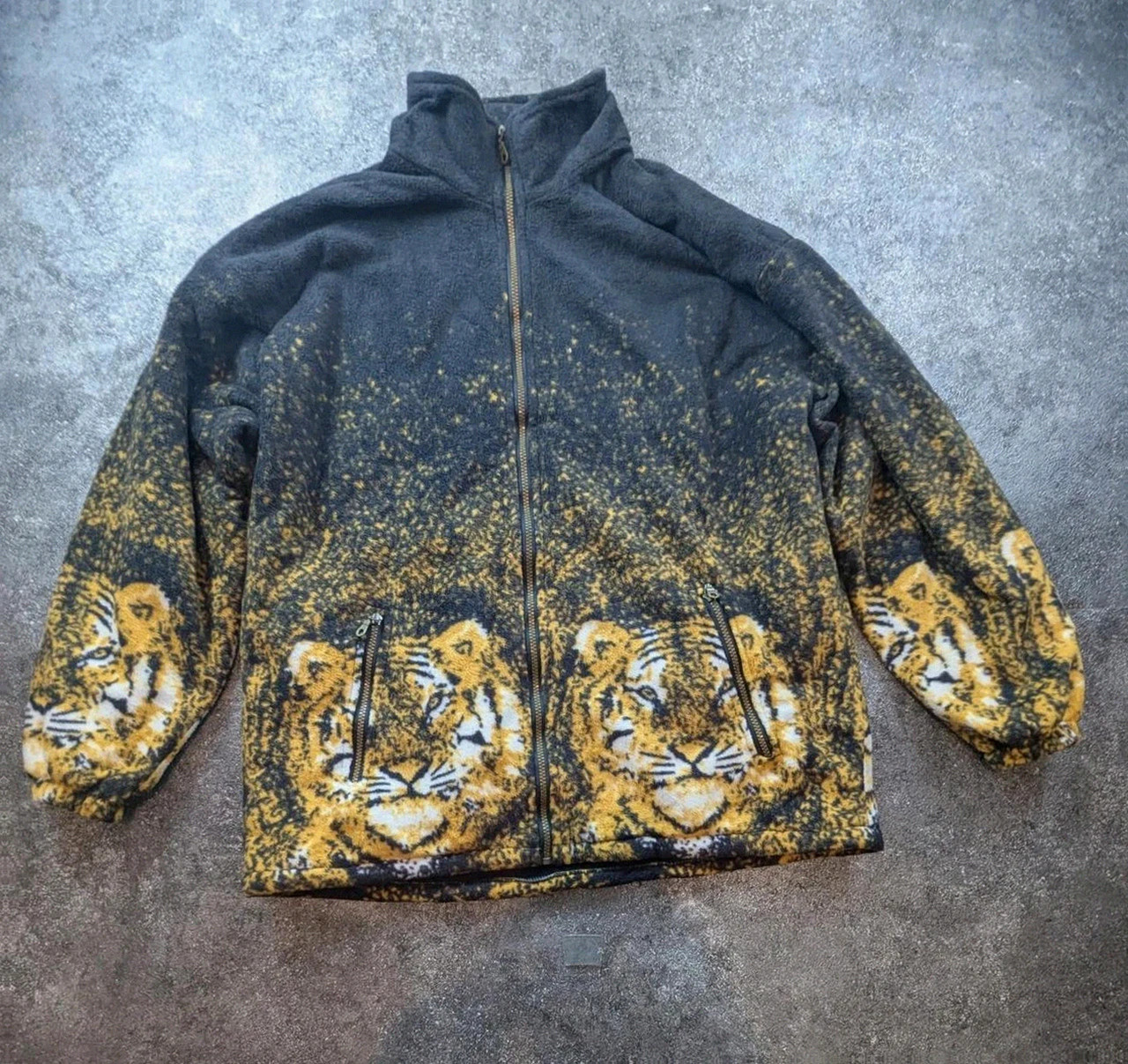 Polaire Vintage Tigre Xxl Épaisse Zippée Fleece Sherpa Animal Print 90s Y2K – Vintage Dressing – taille XXL 2