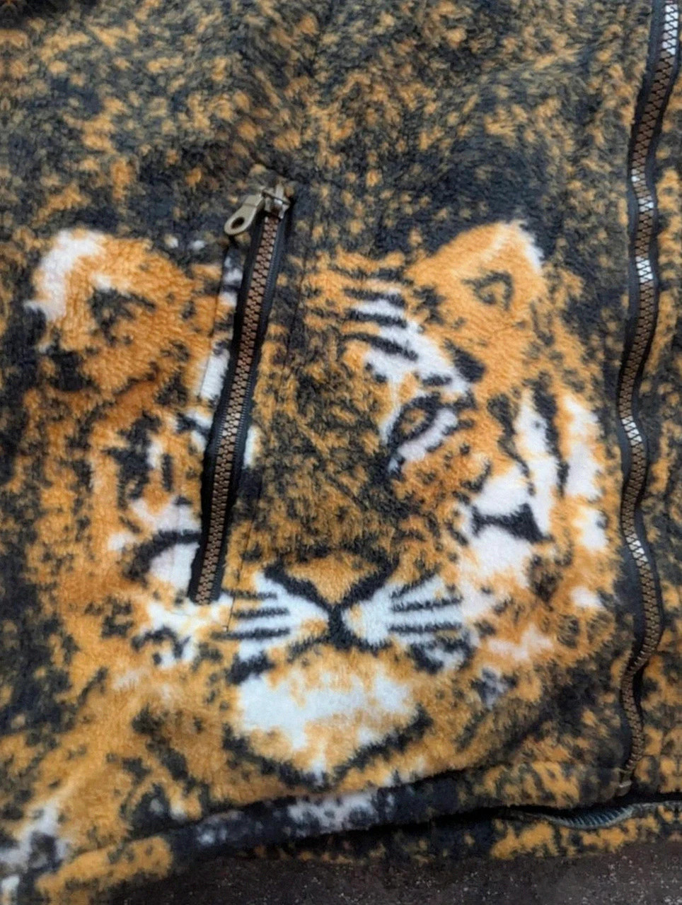 Polaire Vintage Tigre Xxl Épaisse Zippée Fleece Sherpa Animal Print 90s Y2K – Vintage Dressing – taille XXL 4