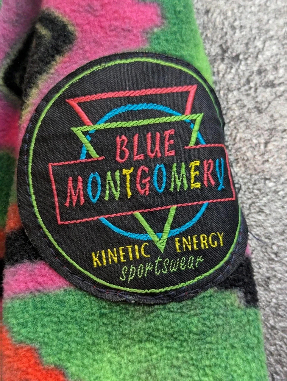 Montgomery Blue 1985 polaire vintage crazy aztec Made in Italy L Xl – Montgomery – taille XL 2