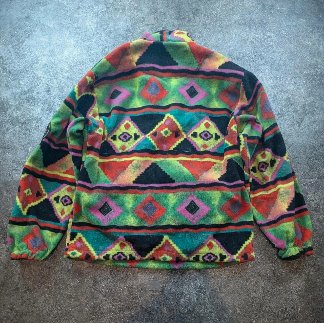 Montgomery Blue 1985 polaire vintage crazy aztec Made in Italy L Xl – Montgomery – taille XL 5