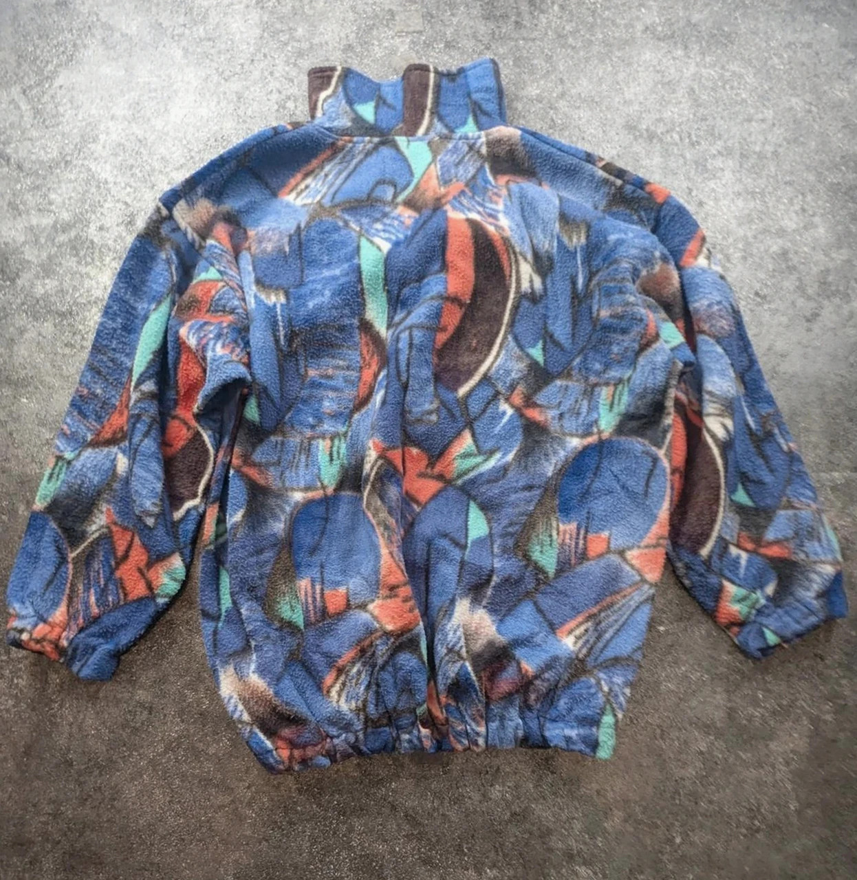 Polaire vintage Collège Collection motif abstrait 90s – Taille L – Made in France style rétro – Vintage Dressing – taille L 2
