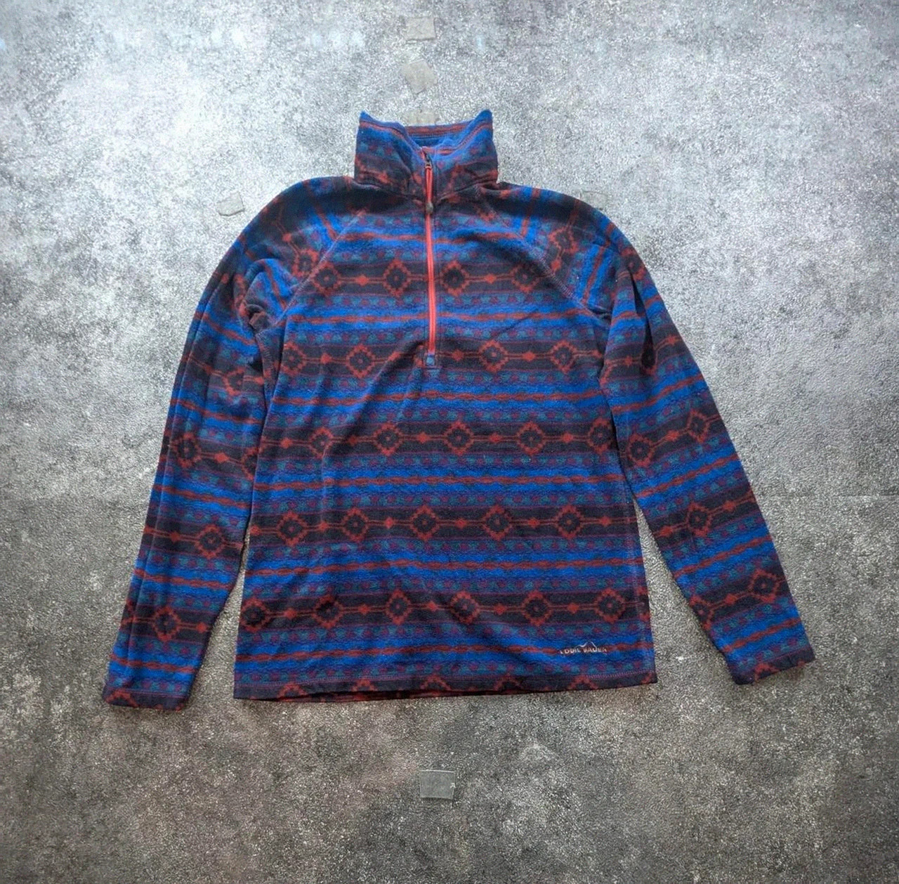 Eddie Bauer polaire fine vintage motifs aztec crazy fleece outdoor gorpcore femme S – Eddy Bauer – taille S / 36 / 8 2
