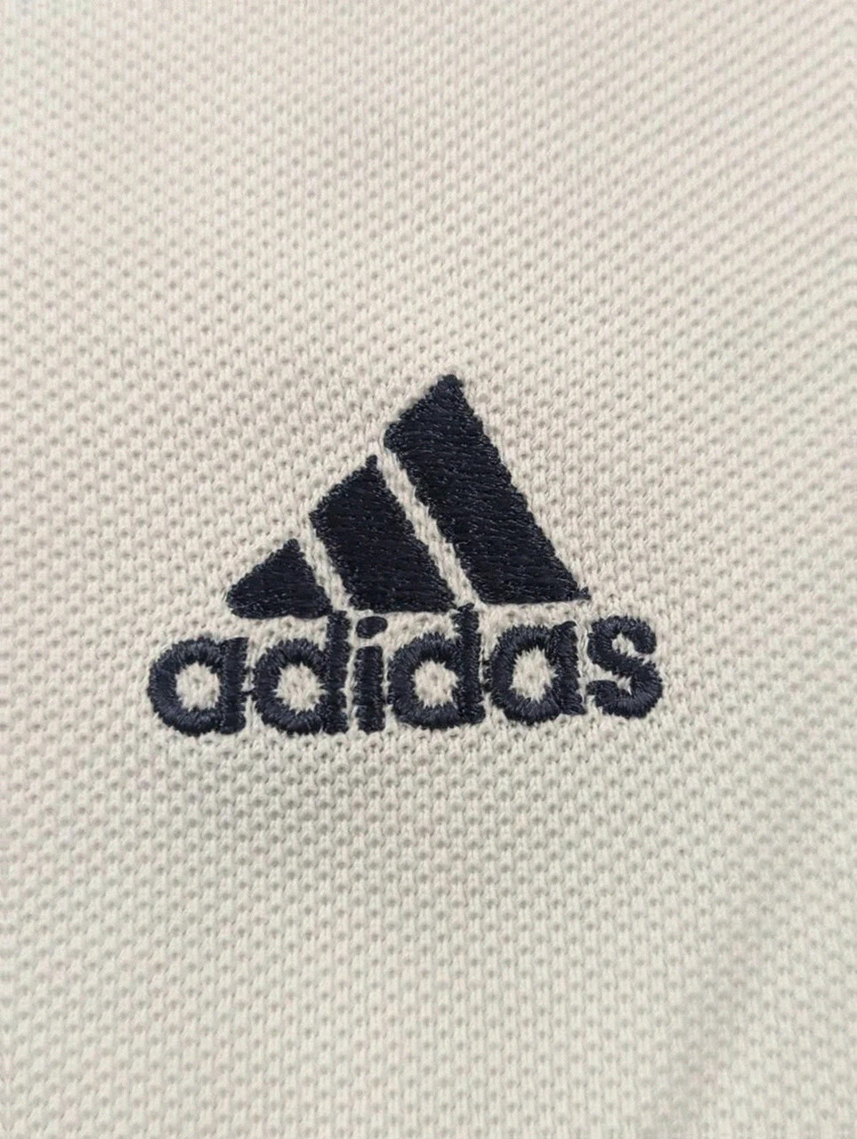 Polo Adidas blanc minimaliste logo brodé coton piqué tennis golf casual Xl – adidas – taille XL 3