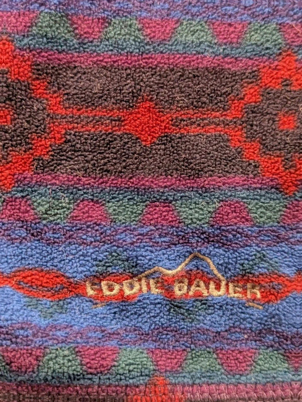 Eddie Bauer polaire fine vintage motifs aztec crazy fleece outdoor gorpcore femme S – Eddy Bauer – taille S / 36 / 8 4