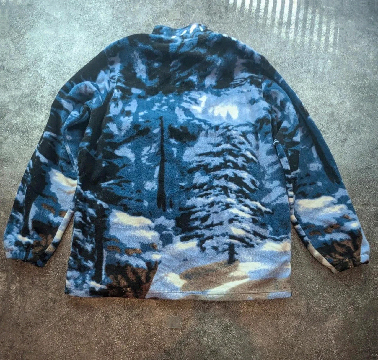 Veste Polaire Cotton Traders Loup winter Forêt Neige L Fleece Outdoor Vintage Gorpcore – Cotton Traders – taille L 3