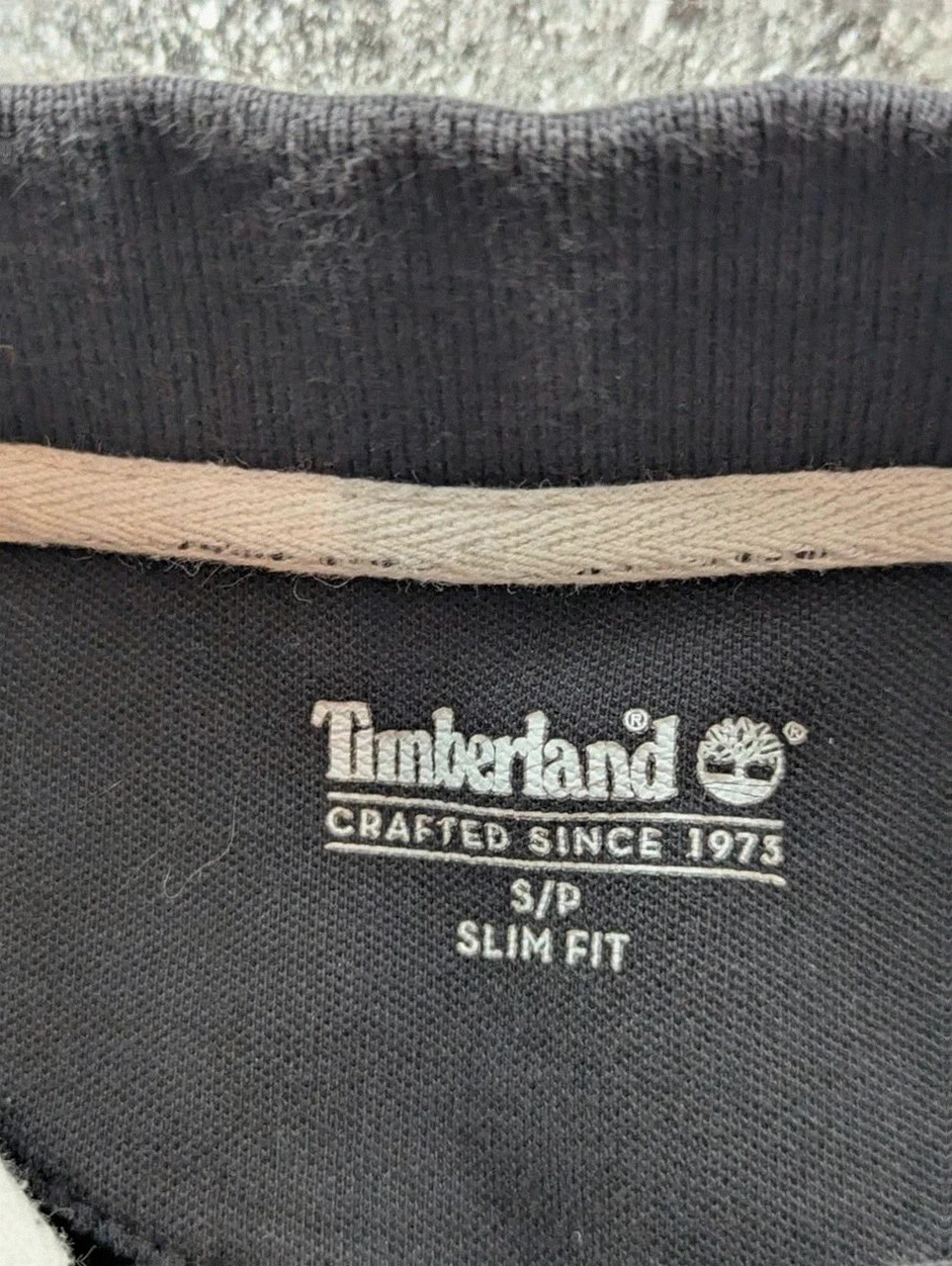 Polo Timberland noir slim fit manches rayées vintage S – Timberland – taille S 5