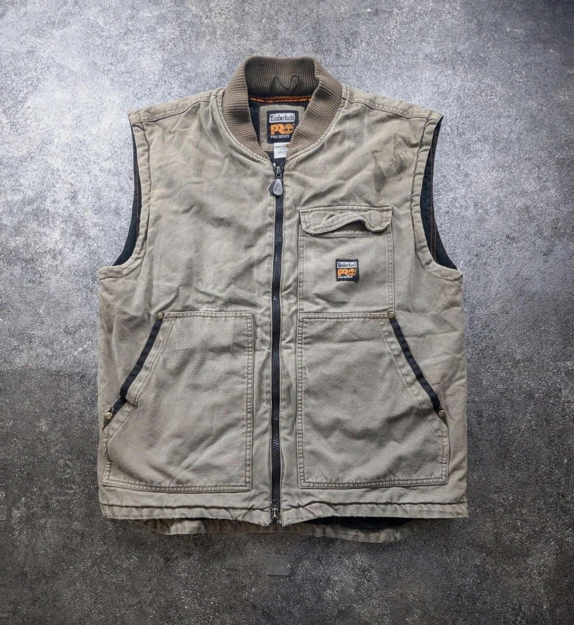 Timberland PRO Series gilet workwear canvas vintage 2009 XL patiné – Timberland – taille XXXL 2
