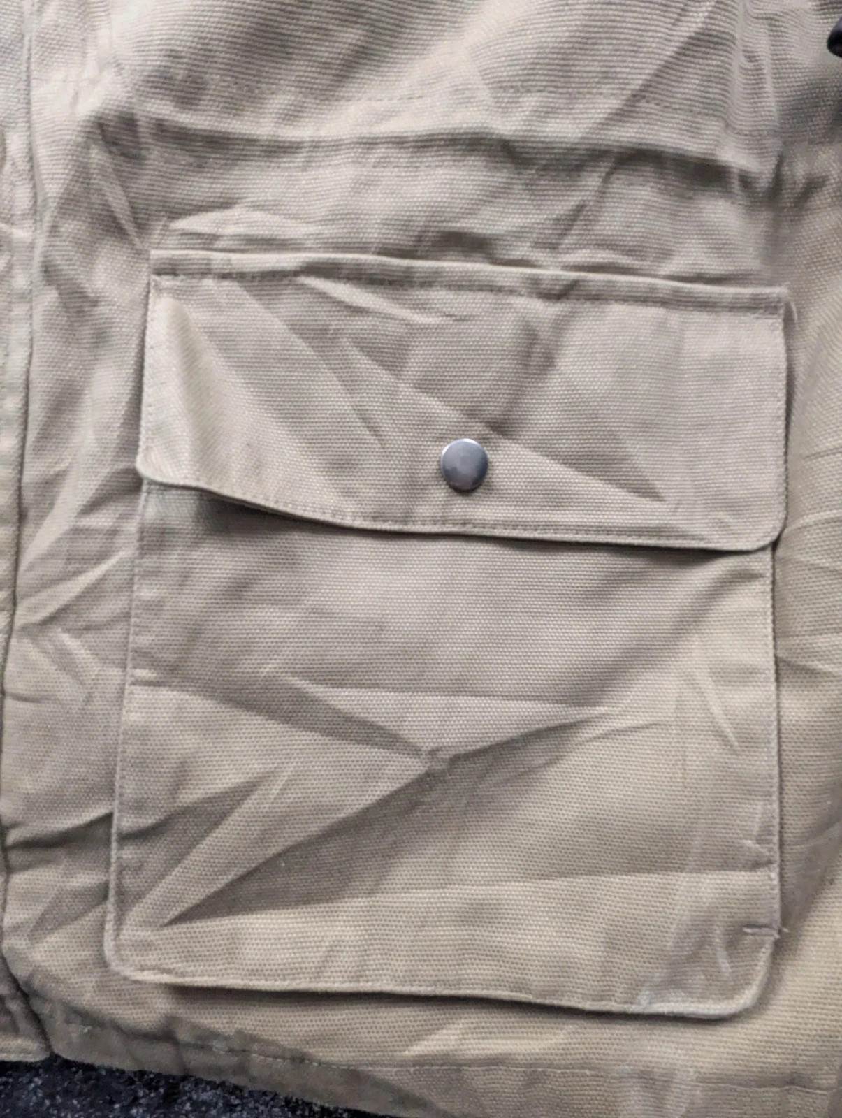 Veste Workwear Beige XL Field Jacket Utility Canvas Col Cuir Marron 100% Coton – WORKWEAR – taille XL 4