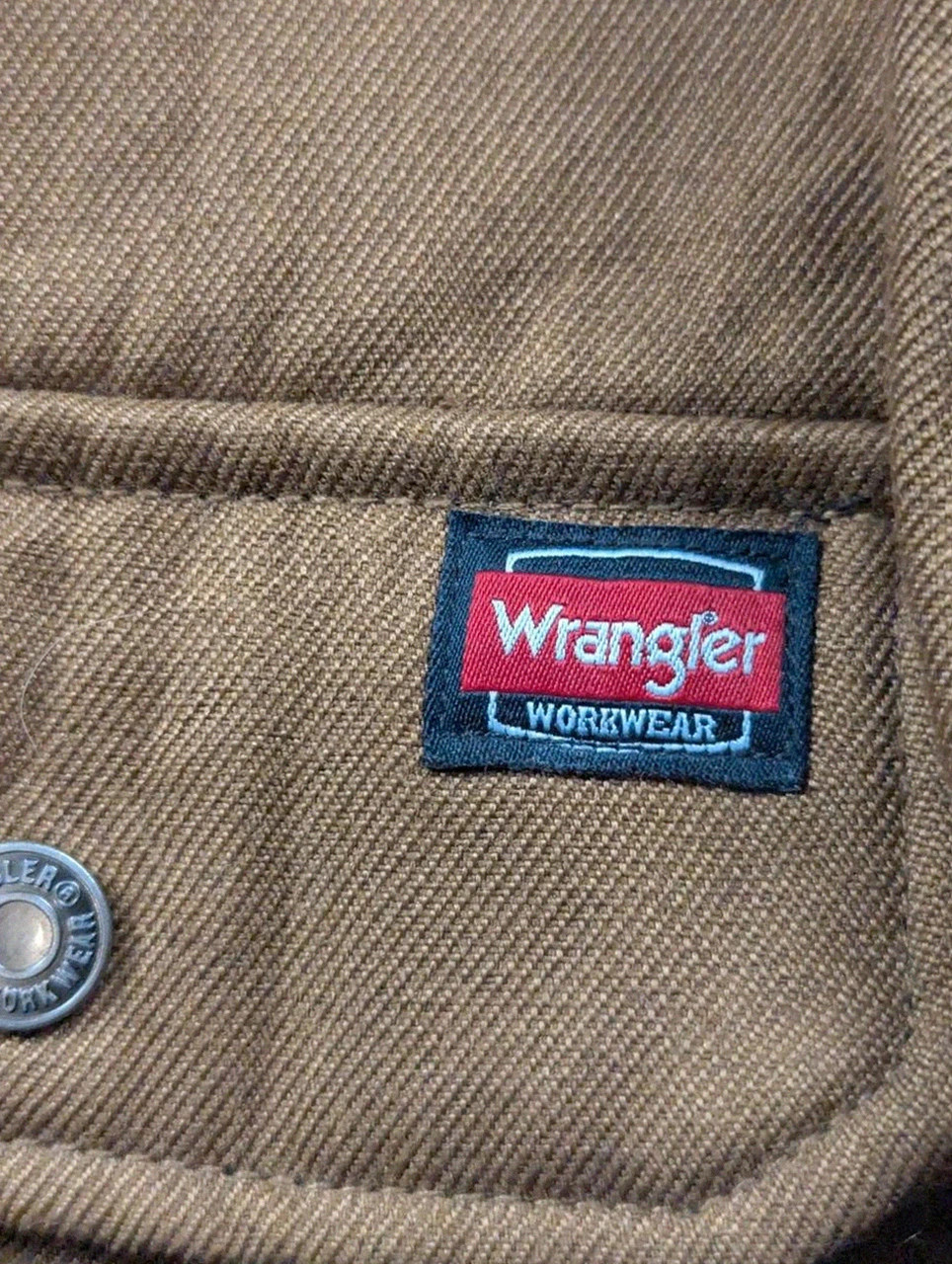 Wrangler Workwear Essential Shirt Jacket 2XL Brown Duck Polaire Capuche Neuve – Wrangler – taille XXL 4