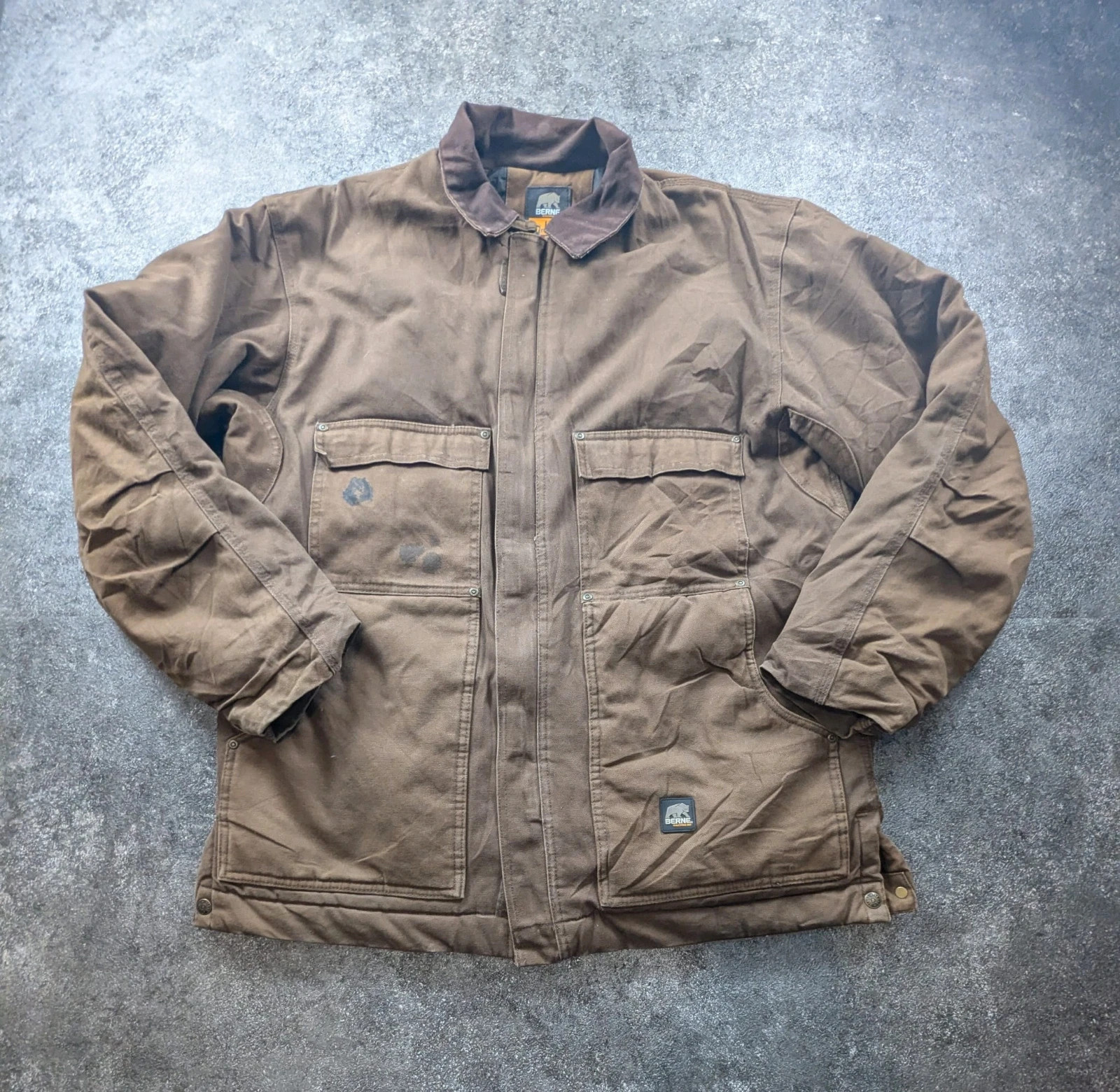 Veste Berne Workwear L Tall oversize XL marron Duck Canvas Chore Jacket US – WORKWEAR – taille L 2