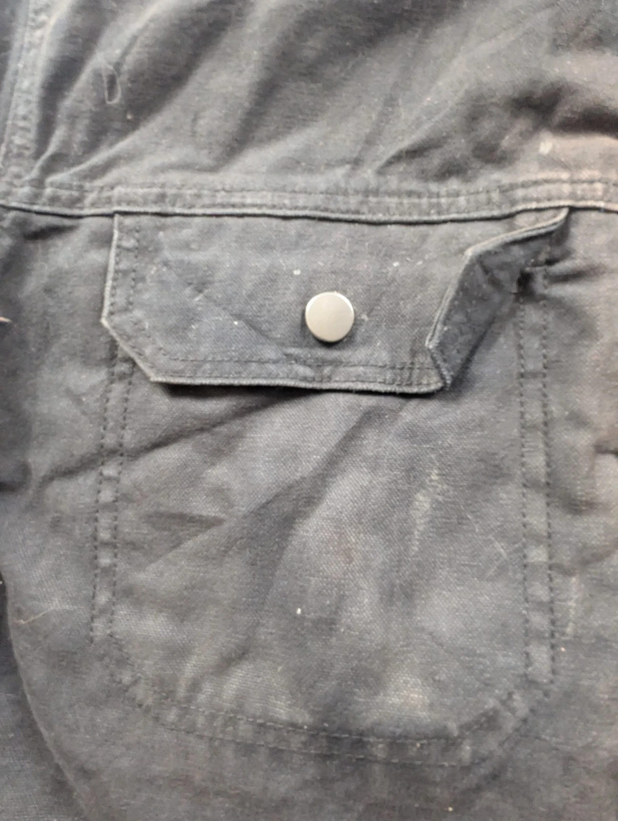 Veste workwear Primark XL L noire doublée sherpa – Trucker Jacket patinée – WORKWEAR – taille XL 5