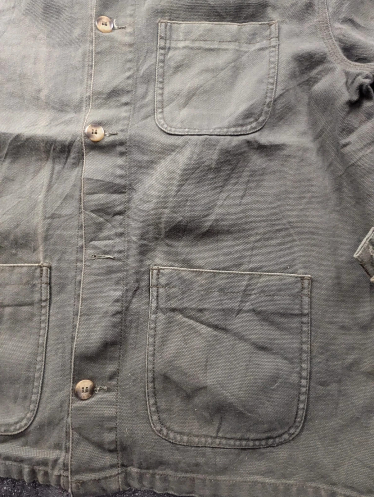 Veste Workwear Ober Silver Work M Chore Jacket Canvas col velours kaki vintage – Ober – taille M 3