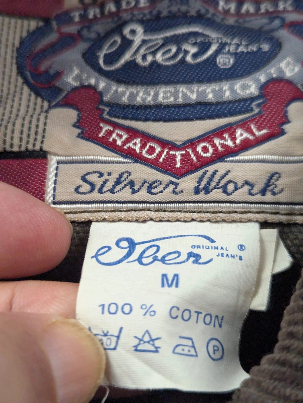 Veste Workwear Ober Silver Work M Chore Jacket Canvas col velours kaki vintage – Ober – taille M 5
