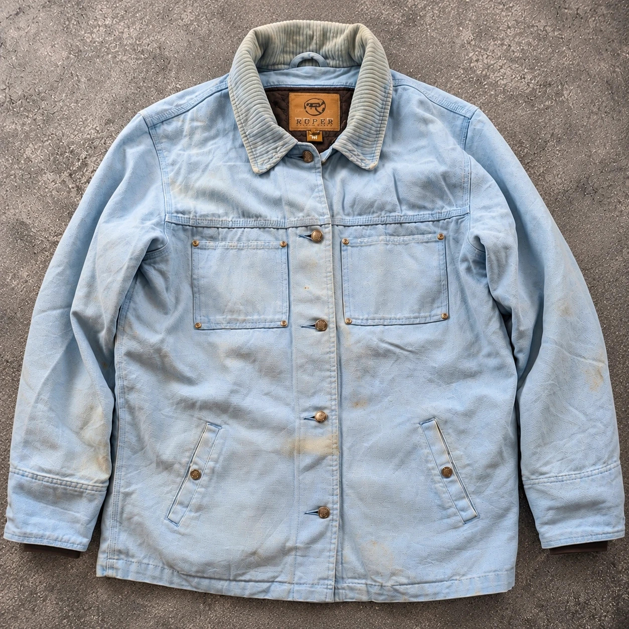 Roper Range Gear veste workwear western ranch canvas doublure amovible M