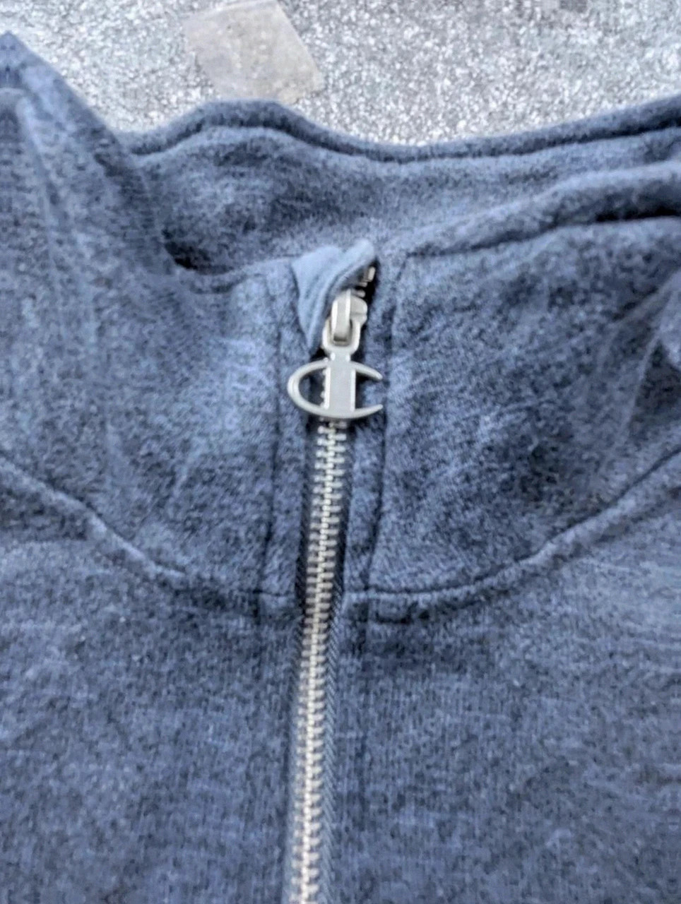 Champion 1/4 Zip Xxl 2XL bleu gris – sweat col montant Y2K streetwear sportswear – Champion – taille XXL 4