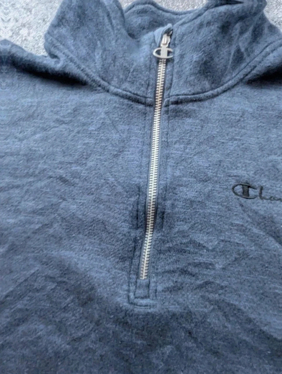 Champion 1/4 Zip Xxl 2XL bleu gris – sweat col montant Y2K streetwear sportswear – Champion – taille XXL 5