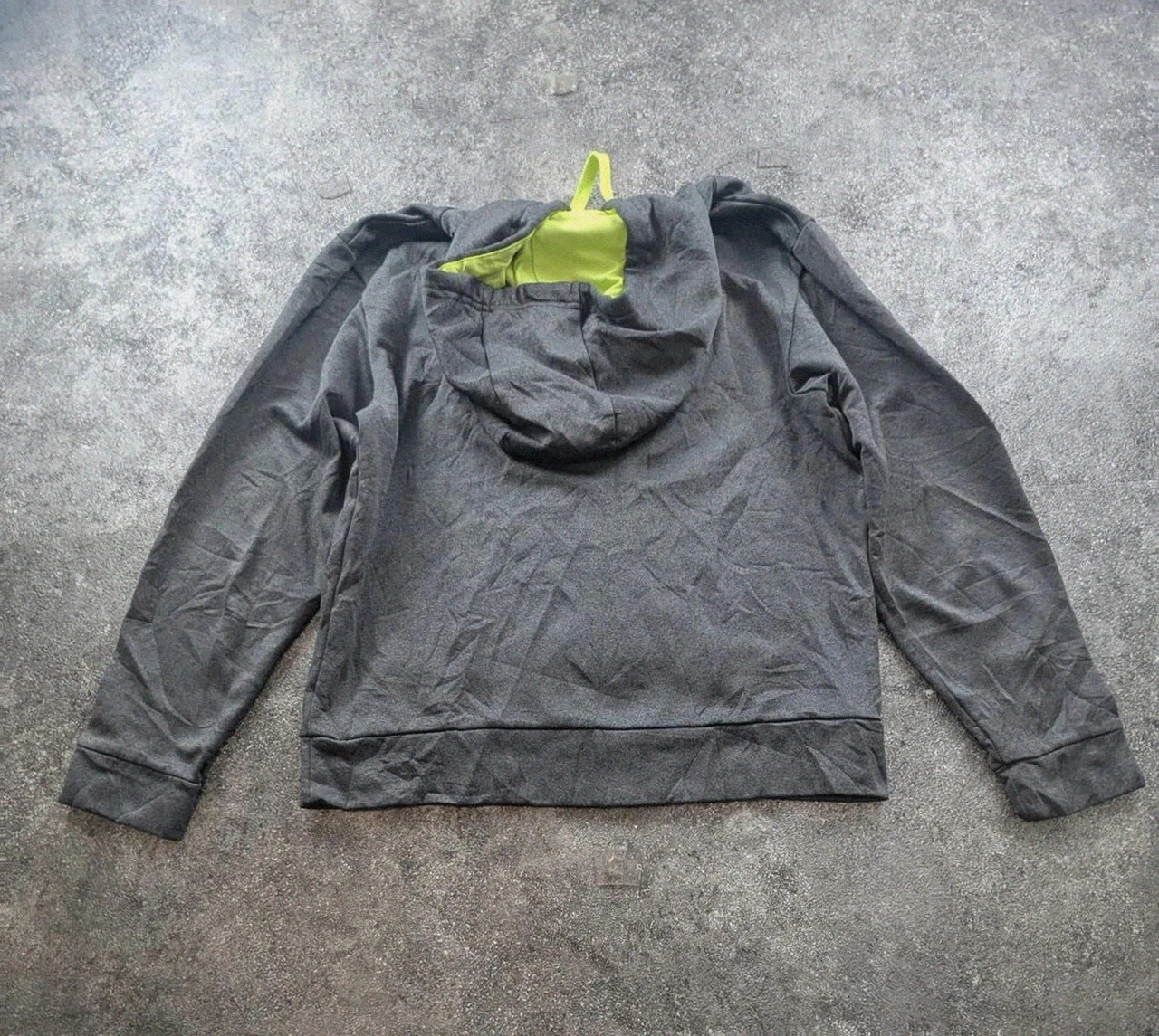 Sweat à capuche The North Face gris chiné vert fluo M hoodie outdoor streetwear techwear – The North Face – taille S 3