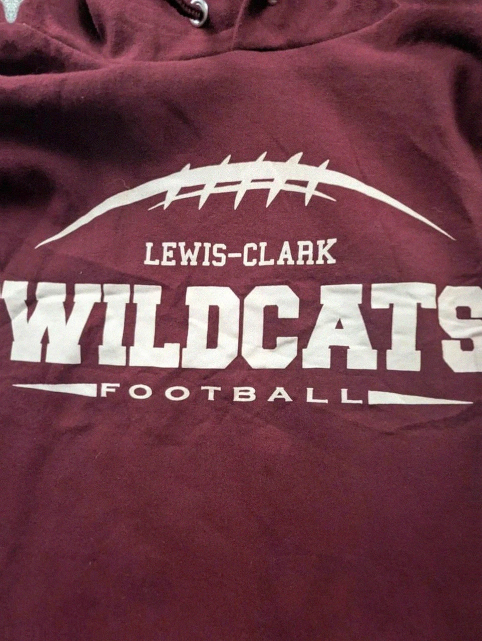 Sweat hoodie Wildcats Lewis Clark football bordeaux S college Us vintage Port & Company – Port & Company – taille S 2