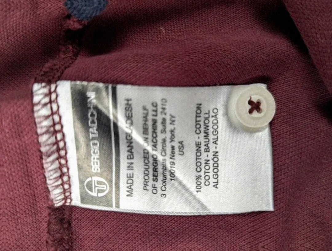 Polo Sergio Tacchini bordeaux – Taille M – Sergio Tacchini – taille M 4