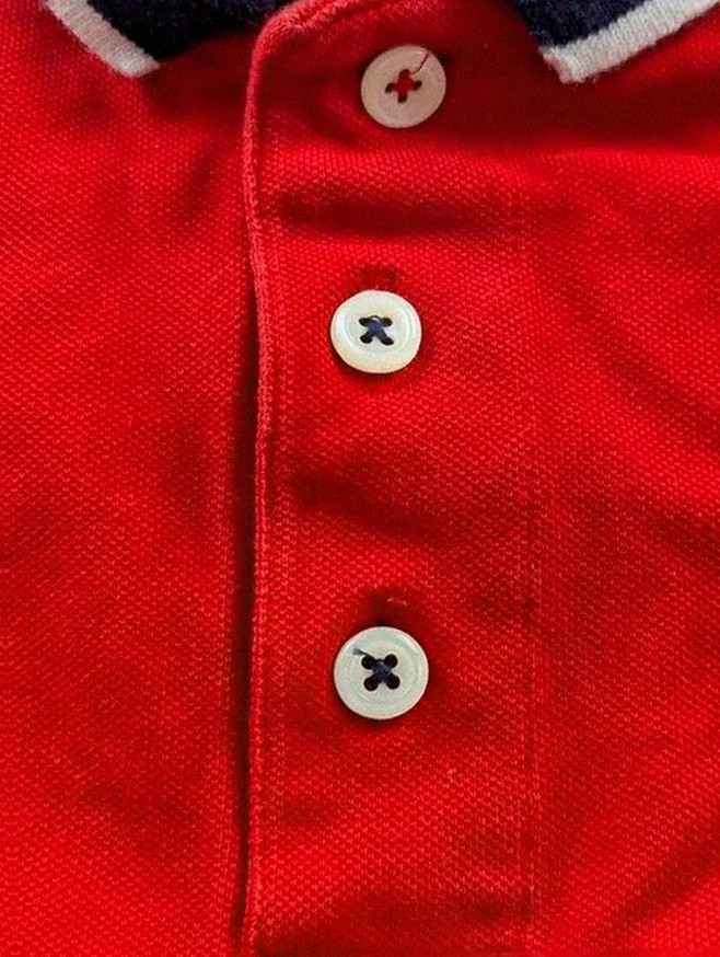 polo celio rouge col marine style nautique coton style casual taille L – Celio – taille L 4