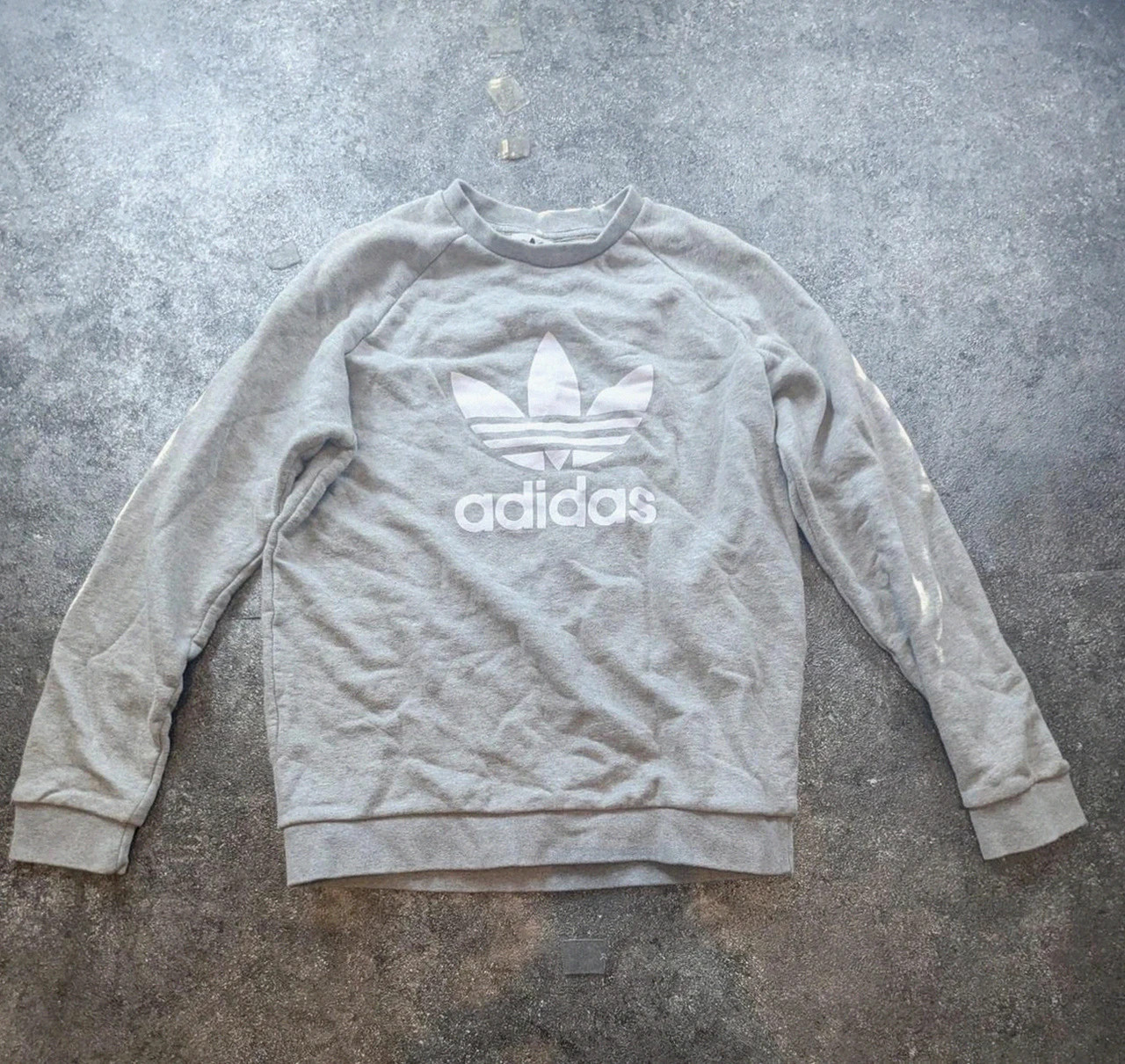 Sweat Adidas Originals Trefoil Gris Logo Blanc 100 % Coton Taille M Homme Unisexe – adidas Originals – taille M 2
