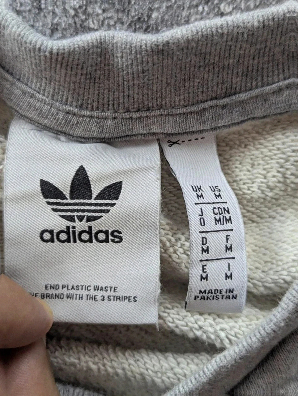 Sweat Adidas Originals Trefoil Gris Logo Blanc 100 % Coton Taille M Homme Unisexe – adidas Originals – taille M 5