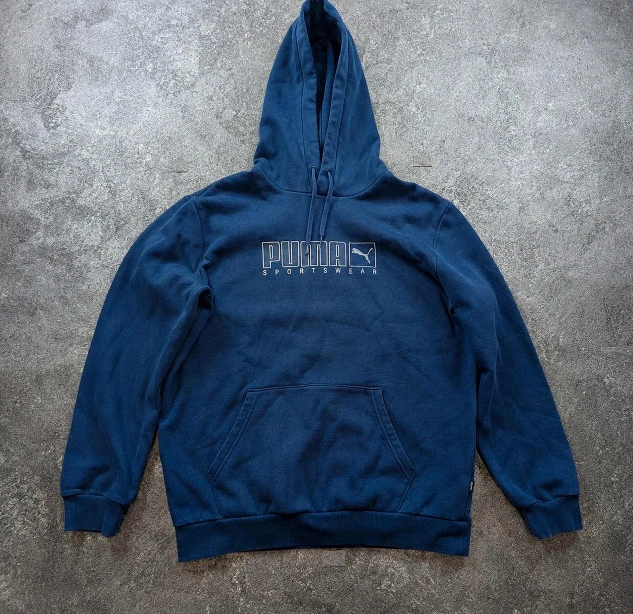 Puma Sportswear hoodie M bleu marine – sweat à capuche logo rétro streetwear – adidas – taille M