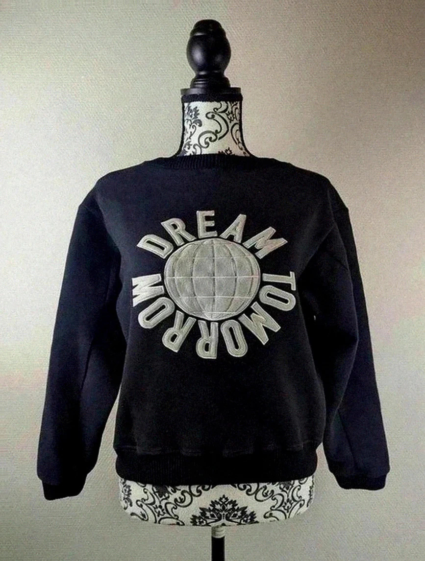 Sweat Maje noir brodé “Dream Tomorrow” taille 1 (équiv. S)