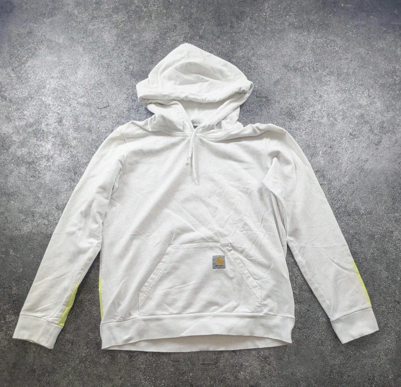 Sweat Carhartt Wip capuche blanc beige Porter hoodie streetwear S (taille M)